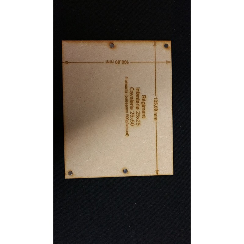 Plateau Régiment Cavalerie 25x50 - 125x100mm Magnétique Plateau Régiment Cavalerie 25x50 - 125x100mm Magnétique
