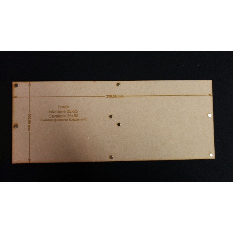Plateau Horde Cavalerie 25x50 - 250x100mm Magnétique Plateau Horde Cavalerie 25x50 - 250x100mm Magnétique