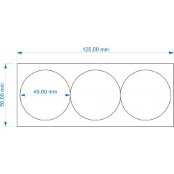 Plateau de mouvement 125x50mm Socles Rond diamètre 40