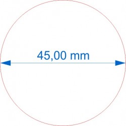 Socle rond diamètre 45mm transparent - épaisse 3mm