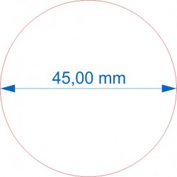Socle rond diamètre 45mm transparent - épaisse 3mm