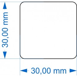 Socle 30x30mm transparent arrondi