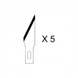 Set de 5 lames pointues pour couteau de modelisme