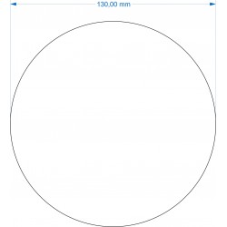 Socle rond diamètre 130mm transparent