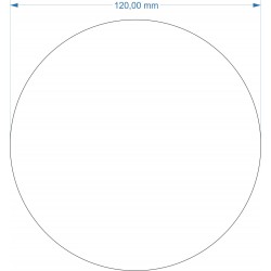 Aimant rond diamètre 120mm adhésif