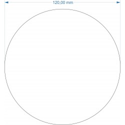 Aimant rond diamètre 120mm adhésif