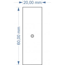 Socle 20x60mm magnétique