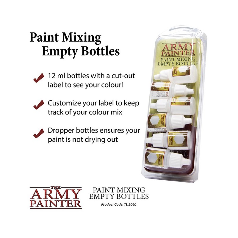 Paint Mixing Empty Bottles