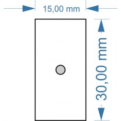 Socle 30x15mm magnétique