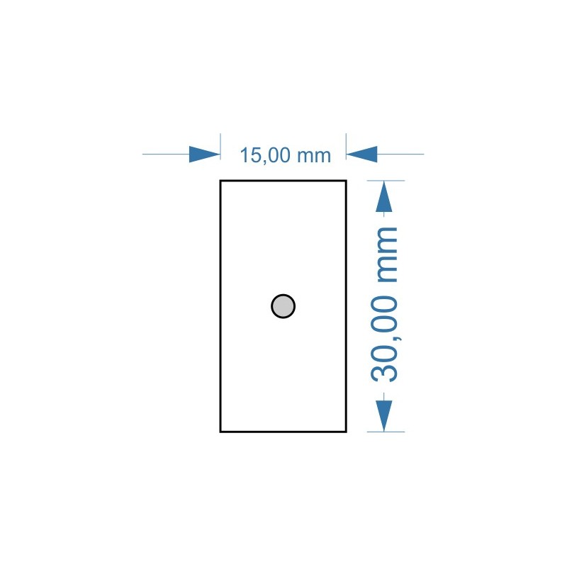 Socle 30x15mm magnétique