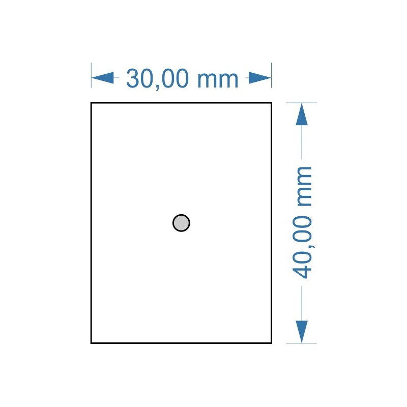 Socle 30x40mm magnétique