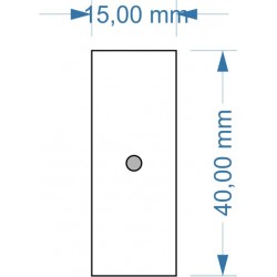 Socle 40x15mm magnétique