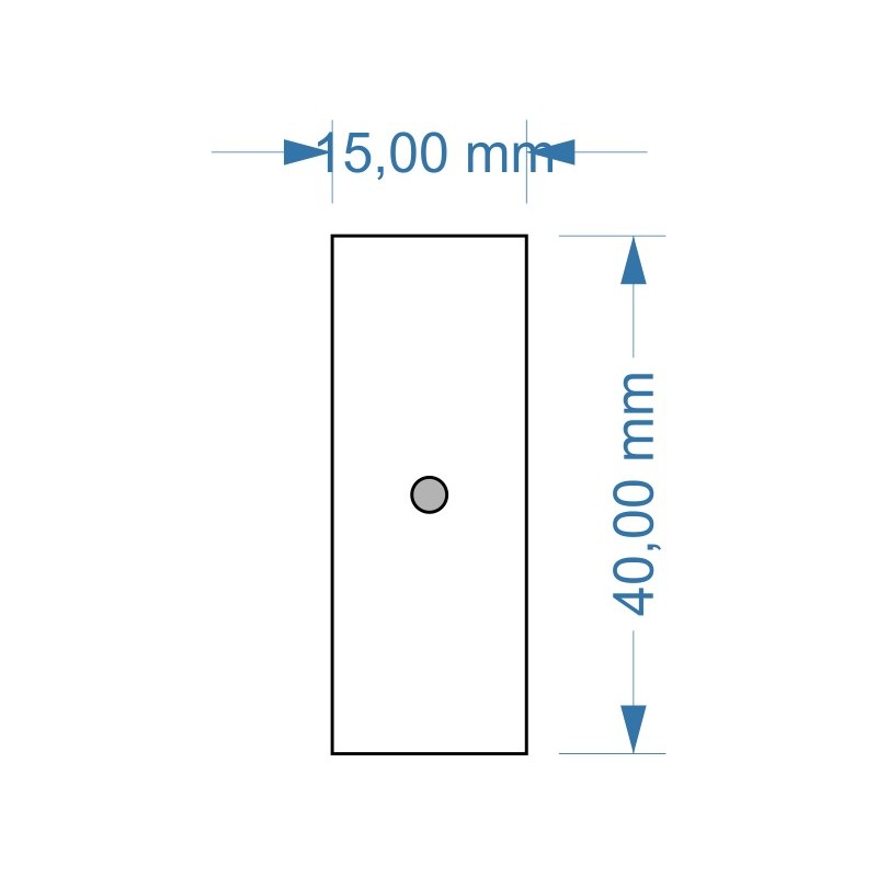 Socle 40x15mm magnétique