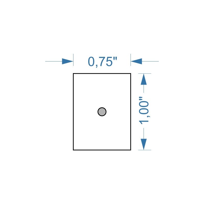 Socle 0.75''x1'' magnétique