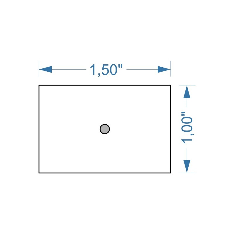 Socle 1.5''x1'' magnétique