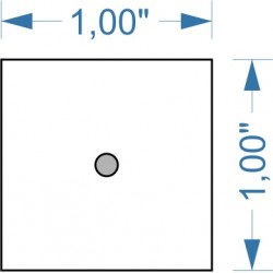 Socle 1''x1'' magnétique