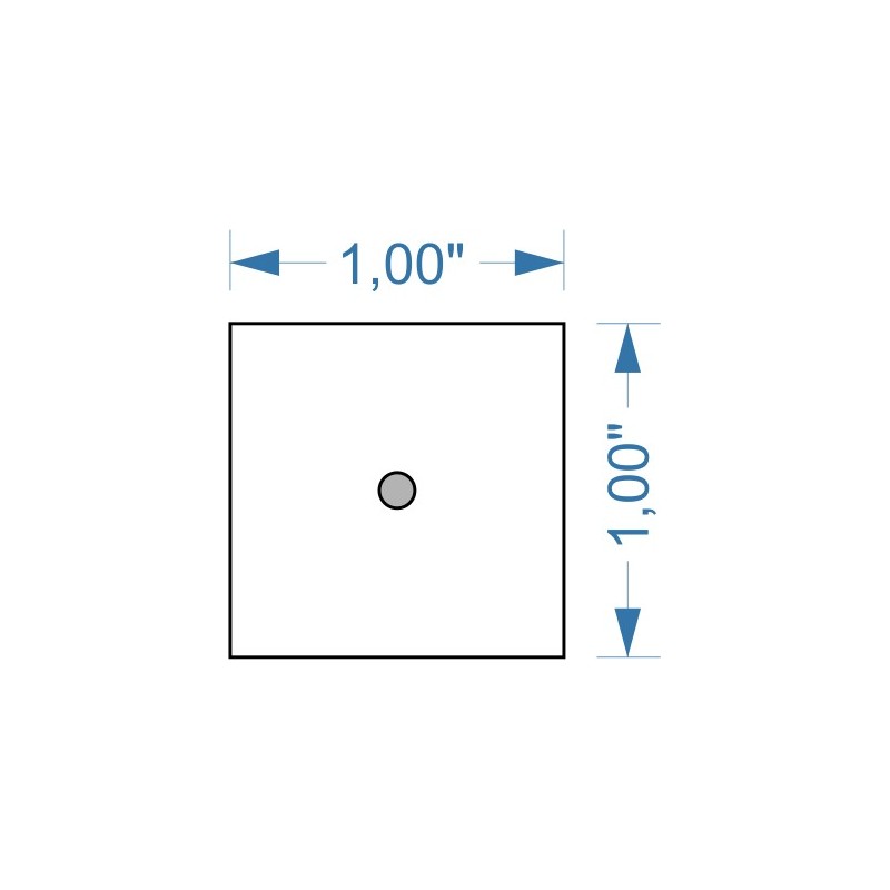 Socle 1''x1'' magnétique