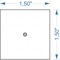 Socle 1.5''x1.5'' magnétique