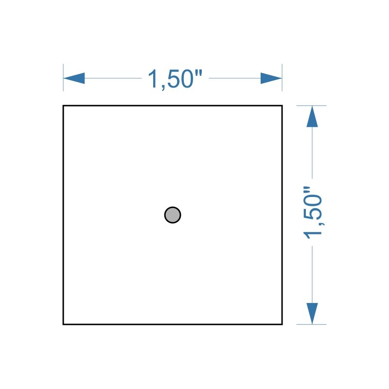 Socle 1.5''x1.5'' magnétique