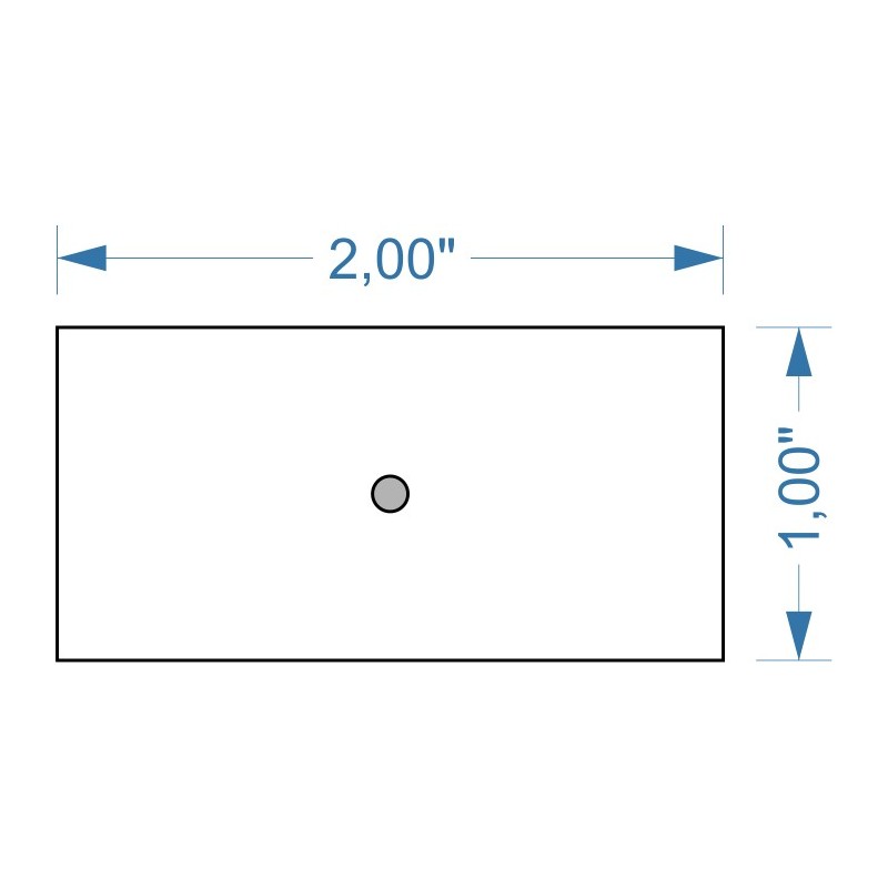 Socle 2''x1'' magnétique