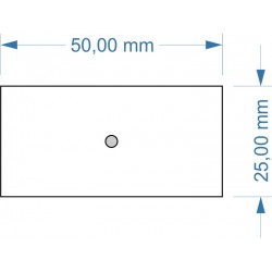 Socle 50x25mm magnétique