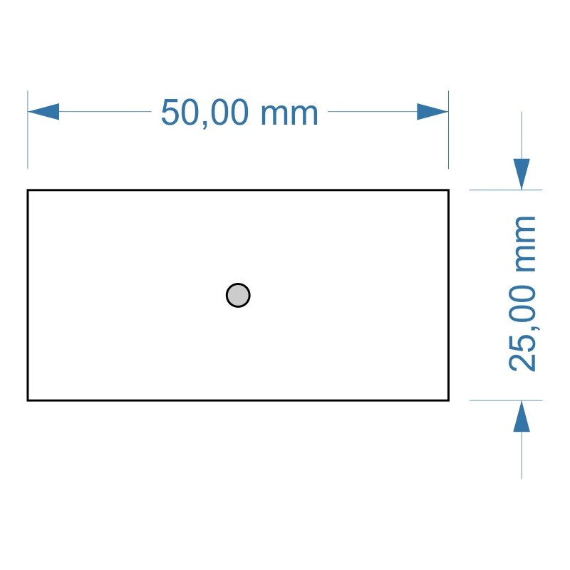 Socle 50x25mm magnétique