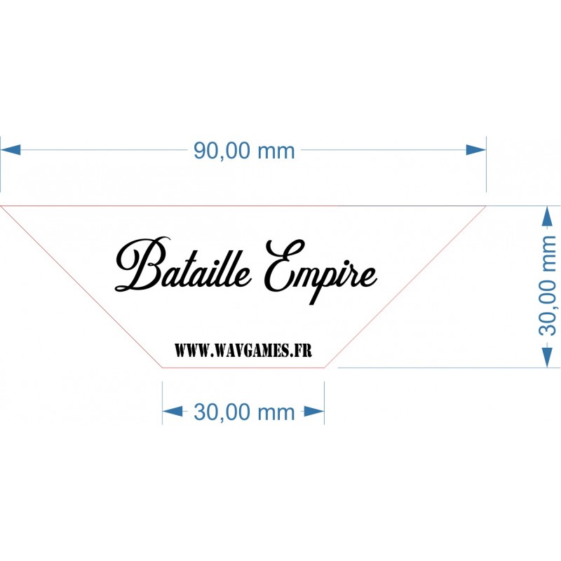 Gabarit de ligne de vue - 15mm - Droit