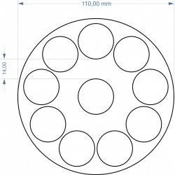 Plateau 10 Socles Rond...