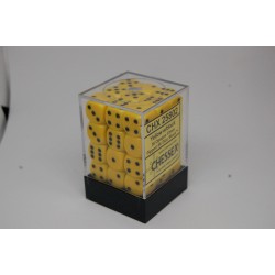 Opaque 12mm d6 Yellow/black...