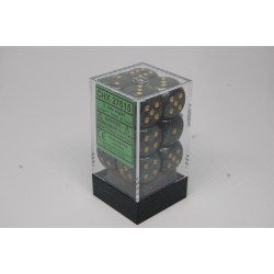 Scarab™ 16mm d6 Jade/gold...