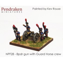 8pdr gun with guard horse...
