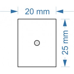 Socle 20x25mm magnétique