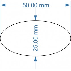 Socle 25x50 Ovale