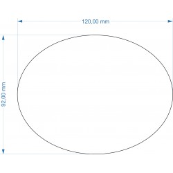 Socle ovale 120x92mm...