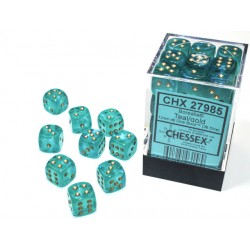 Borealis® 12mm d6 Teal/gold...