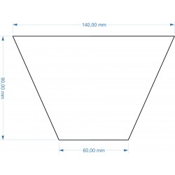 Socle Trapèze 140x60x90mm