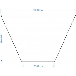 Socle Trapèze 160x70x100mm
