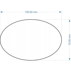 Socle ovale 105x70mm...