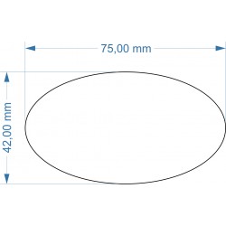 Socle ovale 75x42mm...