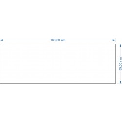 Socle 55x160mm transparent