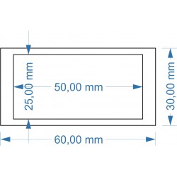 Adaptateur 25x50mm vers...