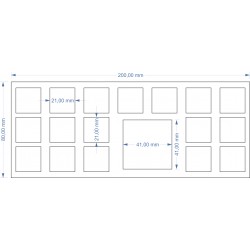 Plateau 200x80 - 17 socles...