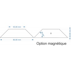Socle Trapèze 80x40x20mm
