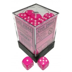 Opaque 12mm d6 Pink/white...