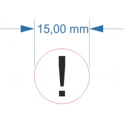 Pion exclamation diamètre 15mm