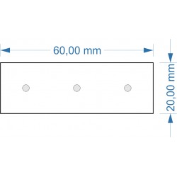 Socle 20x60mm super magnétique