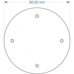 Socle rond diamètre 80mm...