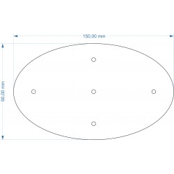 Socle ovale 150x90mm Super...
