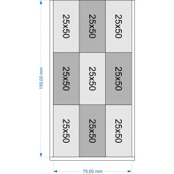 Plateau de mouvement 75x150mm