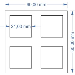 Plateau 60x60 - 4 Socles...